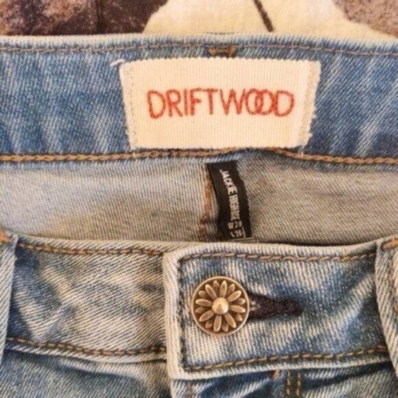 Driftwood Jackie High-rise Floral Skinny Ankle Jeans Blue Size 28 - Picture 4 of 6